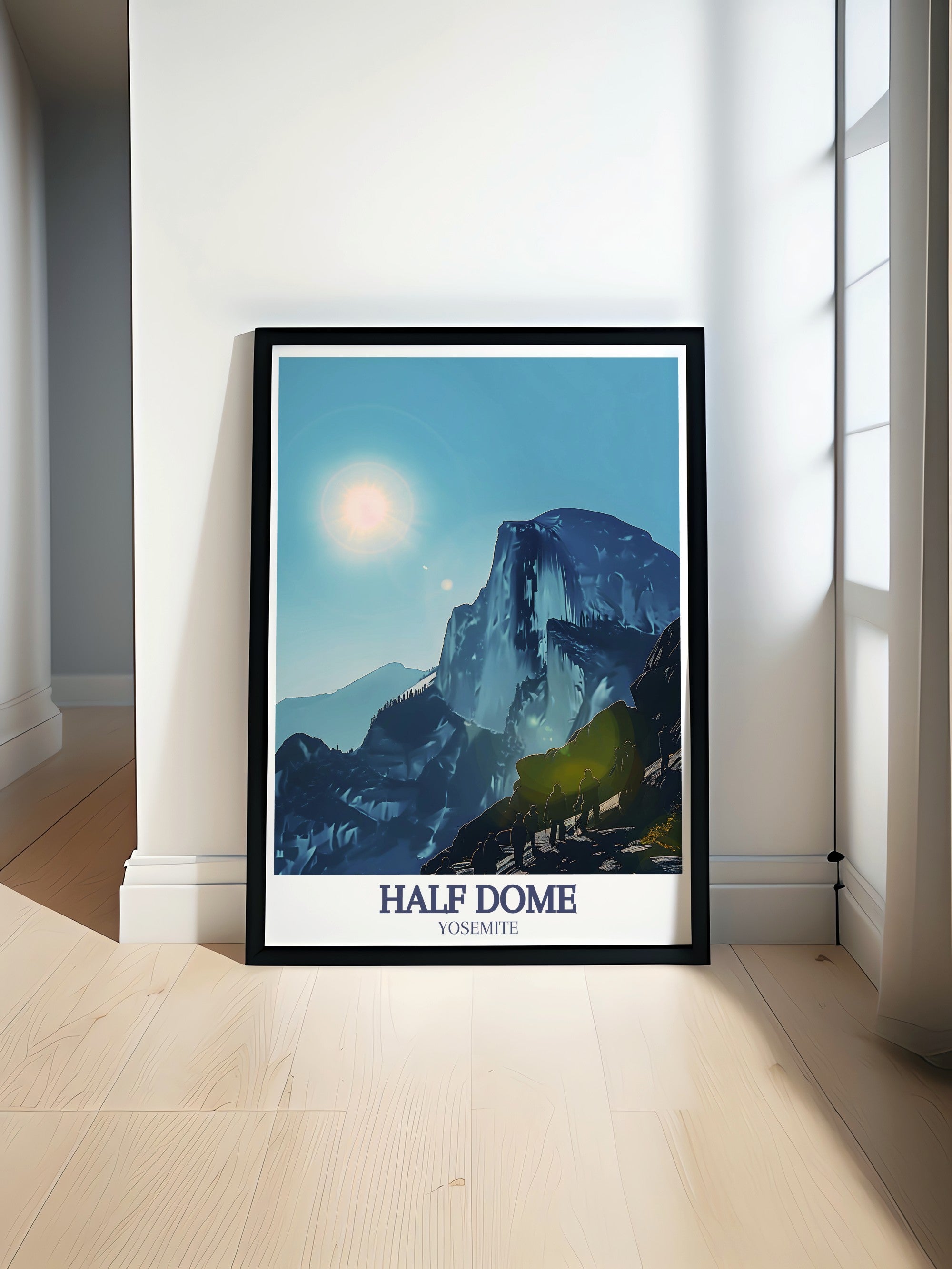 Half Dome Poster - Yosemite National Park Art Print - Glacier Point Wall Print - Yosemite Travel Poster-0