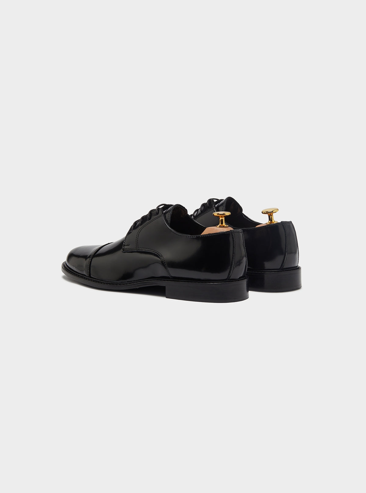Scarpa Derby Con Puntale In Vera Pelle Lucida Elegante Da Ufficio
