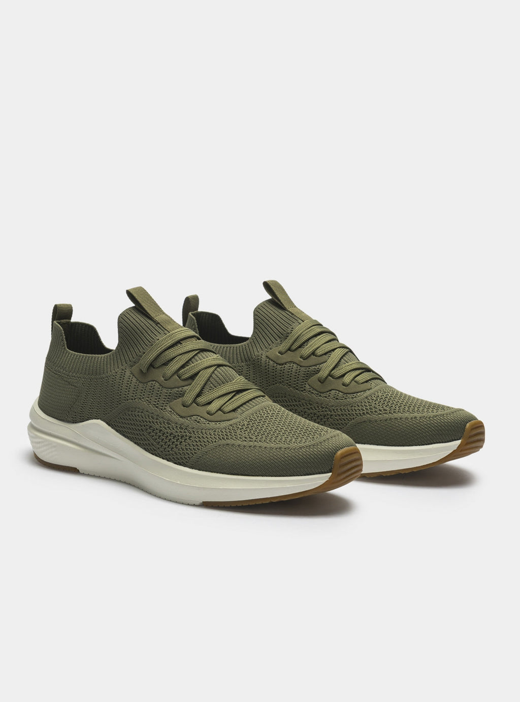 Scarpa Da Corsa In Tela Slip On Con Bordo Elastico E Lacci Tono Su Tono