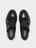 Scarpa In Pelle Con Doppia Fibbia Elegante In Italia