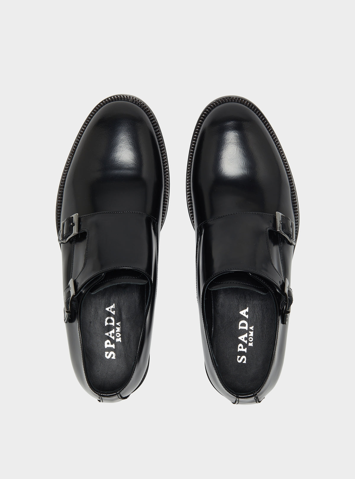 Scarpa In Pelle Con Doppia Fibbia Elegante In Italia
