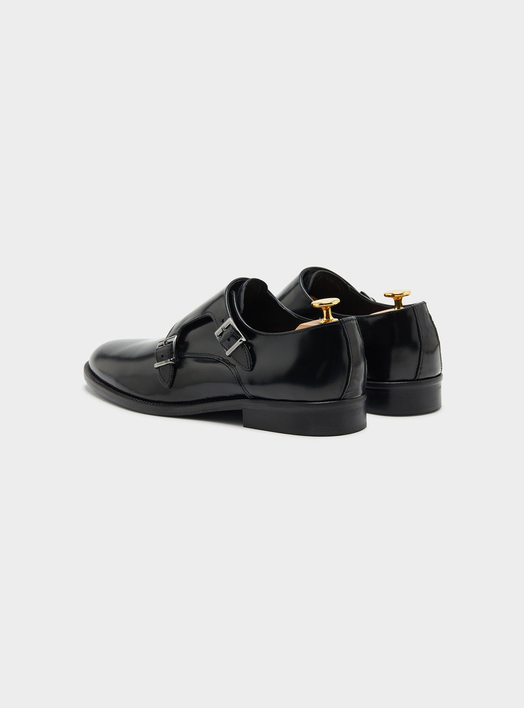 Scarpa In Pelle Con Doppia Fibbia Elegante In Italia