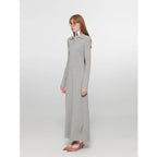 Spring Muse Lana Merino Abito A Linea Con Colletto Polo In Vita Stringata Donna
