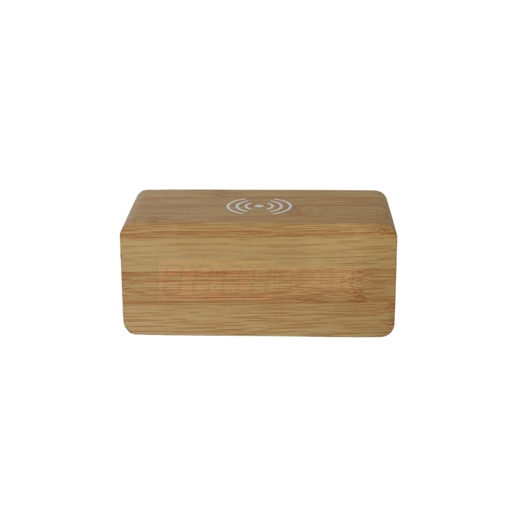 Caricatore Wireless in Bamboo con Orologio Digitale e Display LED