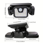 Outdoor Solar Wall Light with Motion Sensor & Foldable Design