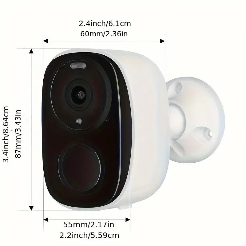 Telecamera Di Sicurezza Wireless Da Esterno 2K 5MP Rilevamento Movimenti IA