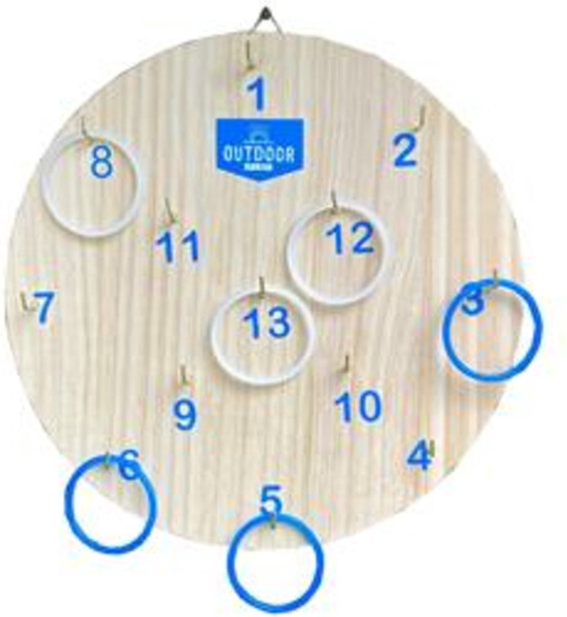 Tabellone Esterno Per Lancio Anelli 30 Cm In Legno Con Anelli Colorati