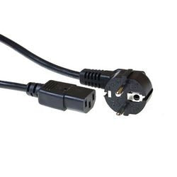 Cavo Alimentazione ACT AK5124 3 m CEE 7 7 Angolato e IEC 60320 C13 Nero