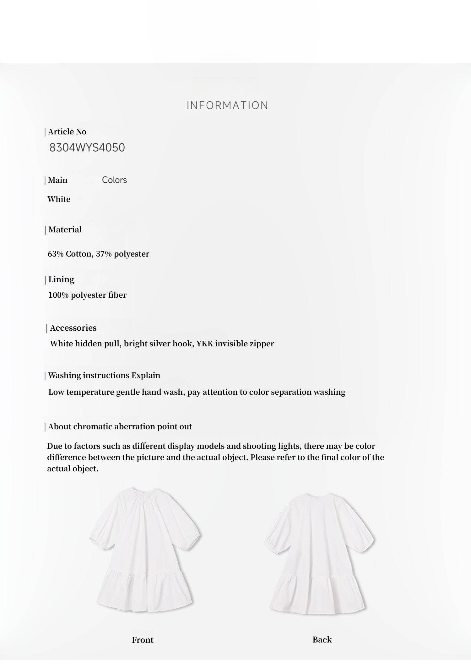 Abito Bianco Stile Hepburn Dream Island Elegante Con Maniche A Sbuffo