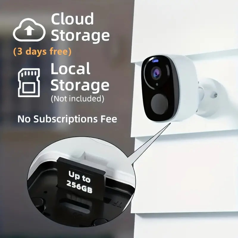 Telecamera Di Sicurezza Wireless Da Esterno 2K 5MP Rilevamento Movimenti IA