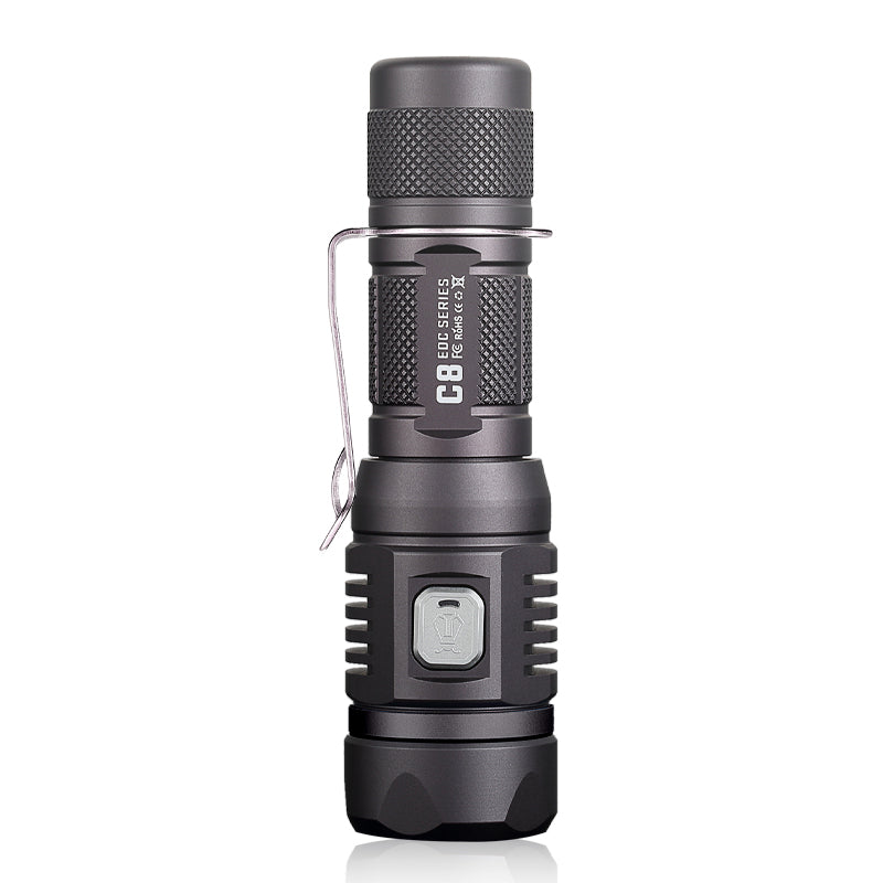 Jetbeam C8 Pro Torcia Outdoor EDC 1200 Lumen Con Corpo In Unico Blocco CNC