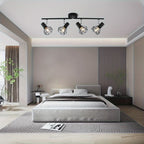 Industrial 4-Light Semi-Flush Ceiling Light