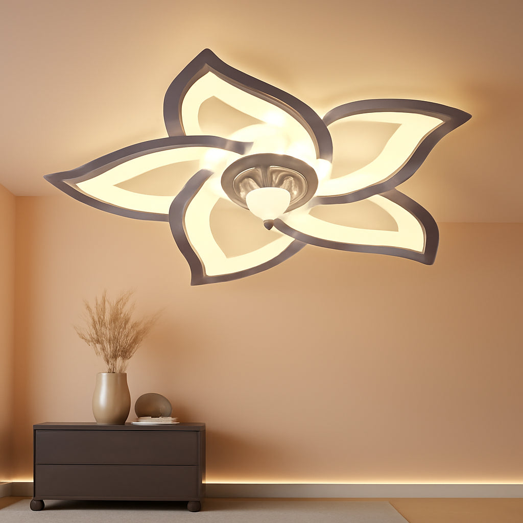 Ventilatore da Soffitto LED Bianco 60 cm Reversibile con Luci