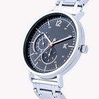 Pierre Cardin Men's Silver Stainless Steel Watch, Black Dial | Cbn.3025
