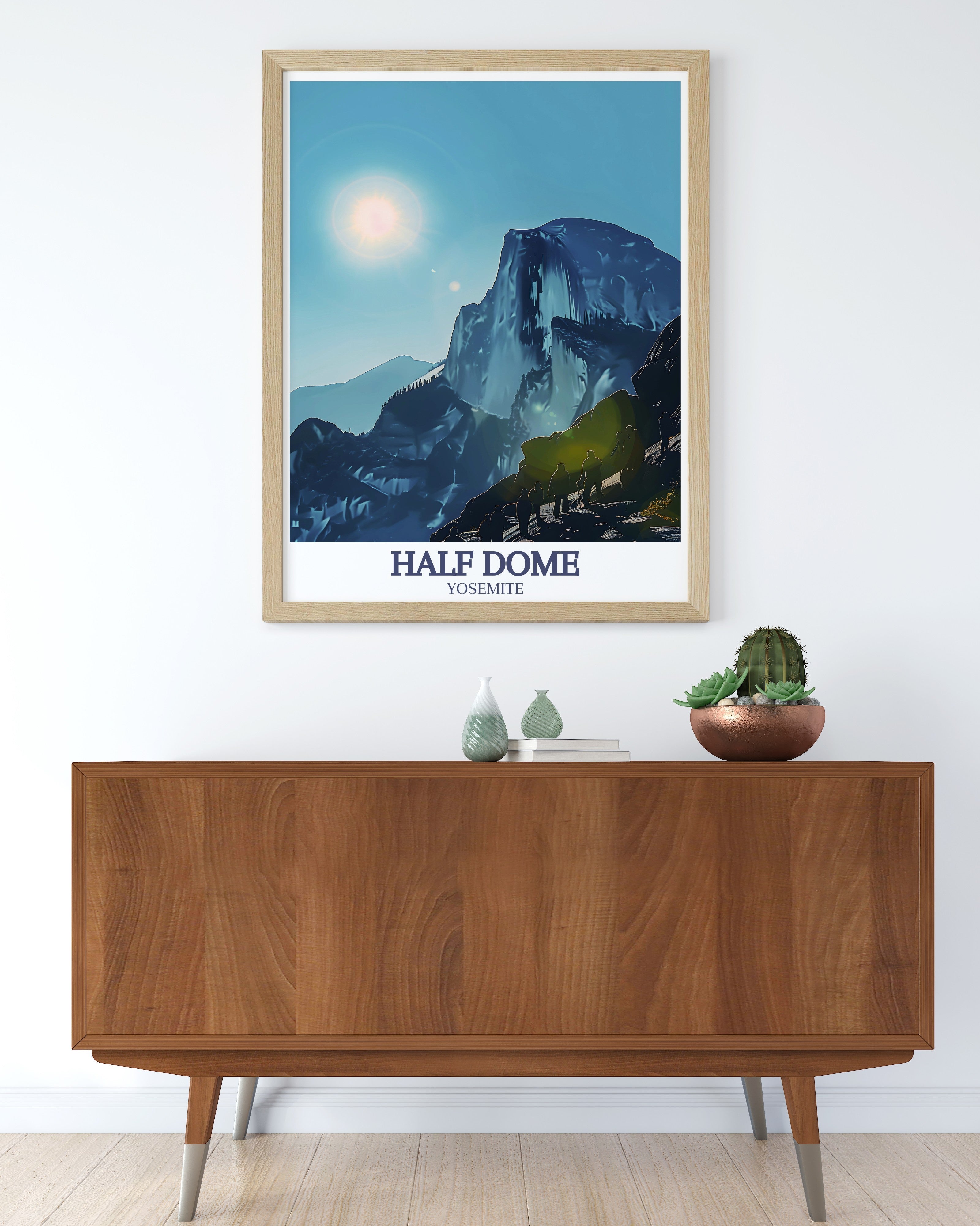 Half Dome Poster - Yosemite National Park Art Print - Glacier Point Wall Print - Yosemite Travel Poster-2
