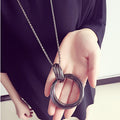 European and American ethnic style imitation beeswax color shell long sweater chain autumn and winter retro water drop necklace jewelry wholesale