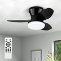 Ventilatore Da Soffitto Incasso Nero 26 Pollici Con Luce Integrata E Telecomando