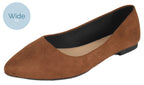 City Classified W Hold Scarpe Basse Da Donna Larghe Cognac Scamosciato Sintetico