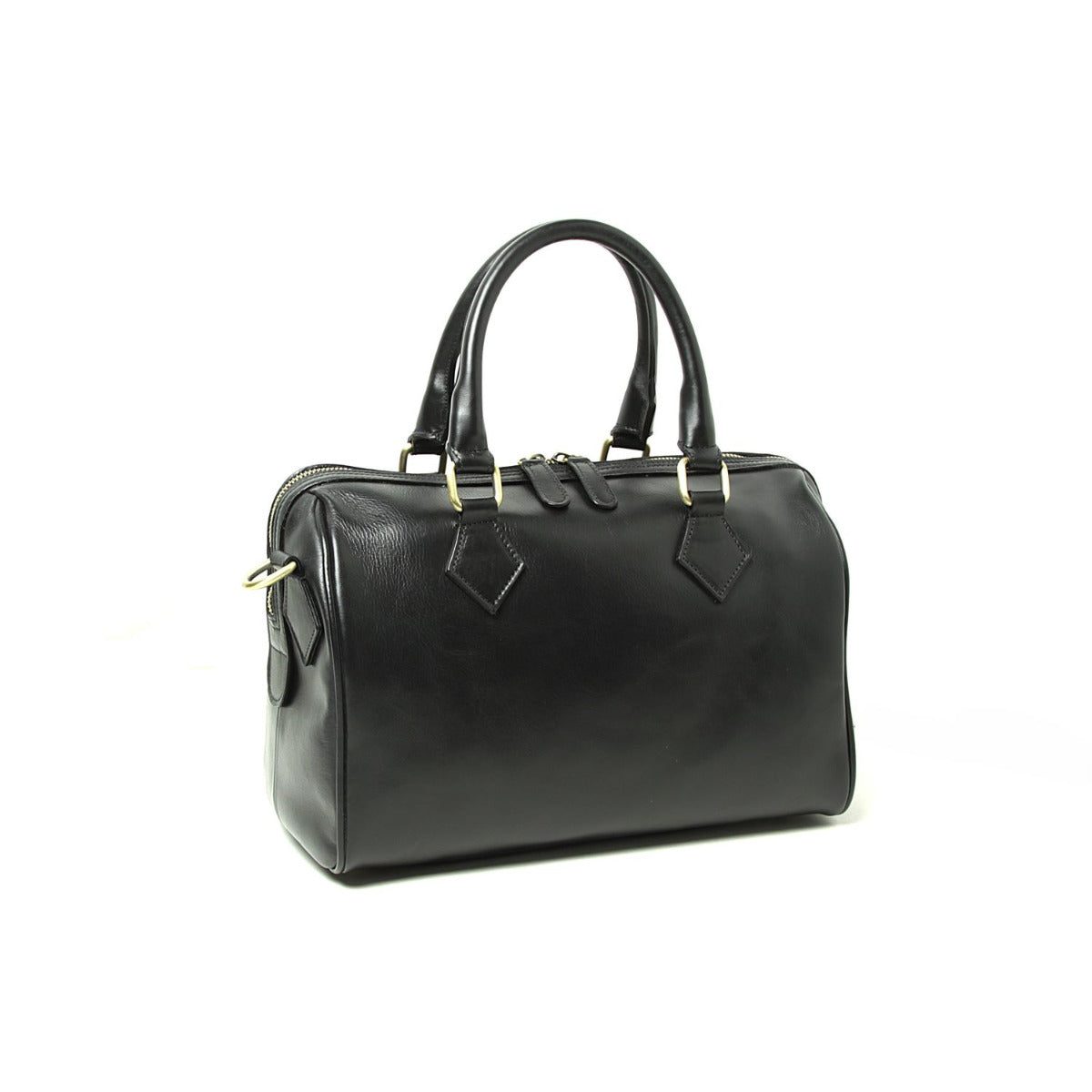 Borsa a Spalla con Doppio Manico - Nera