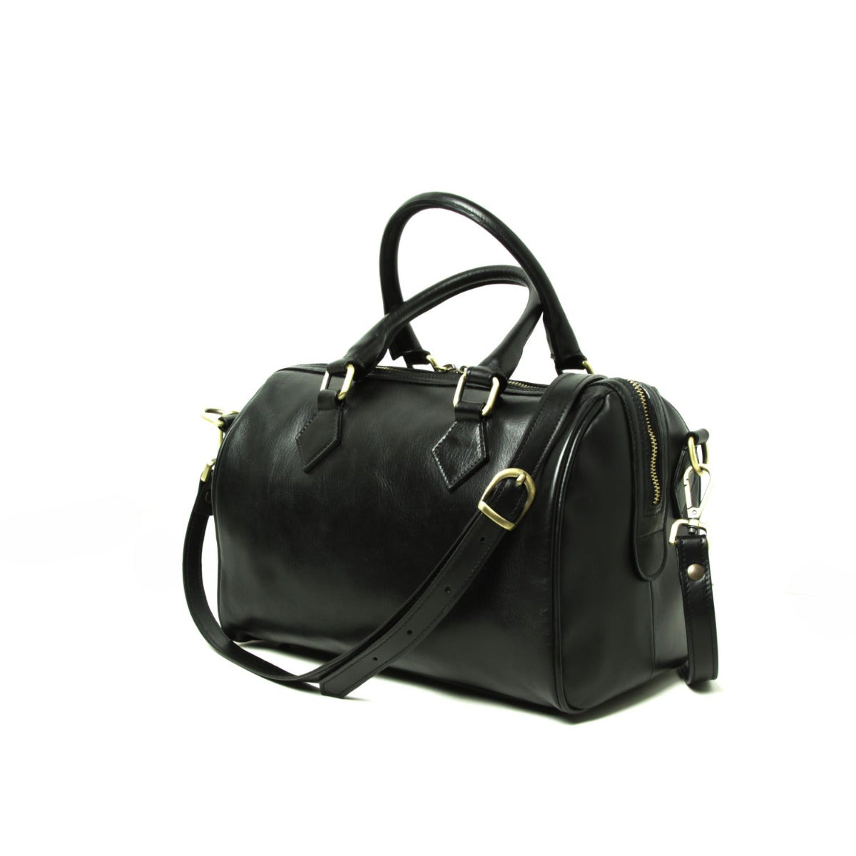 Borsa a Spalla con Doppio Manico - Nera