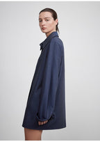 Long shirt with high-end drapey temperament top for women-3