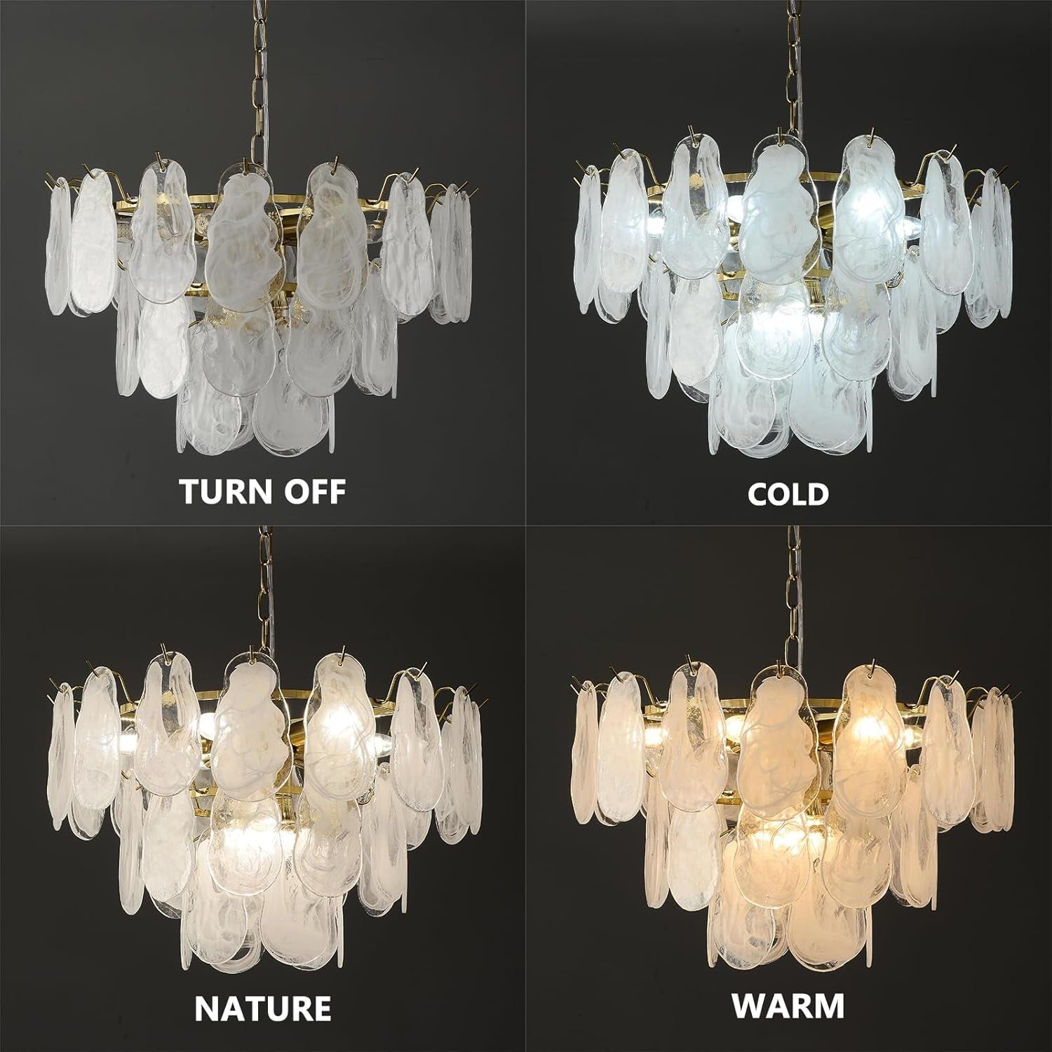 Brushed Gold 23 Inch Crystal Chandelier Illumination