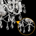 Plug In White Crystal Chandelier Pendant Illumination