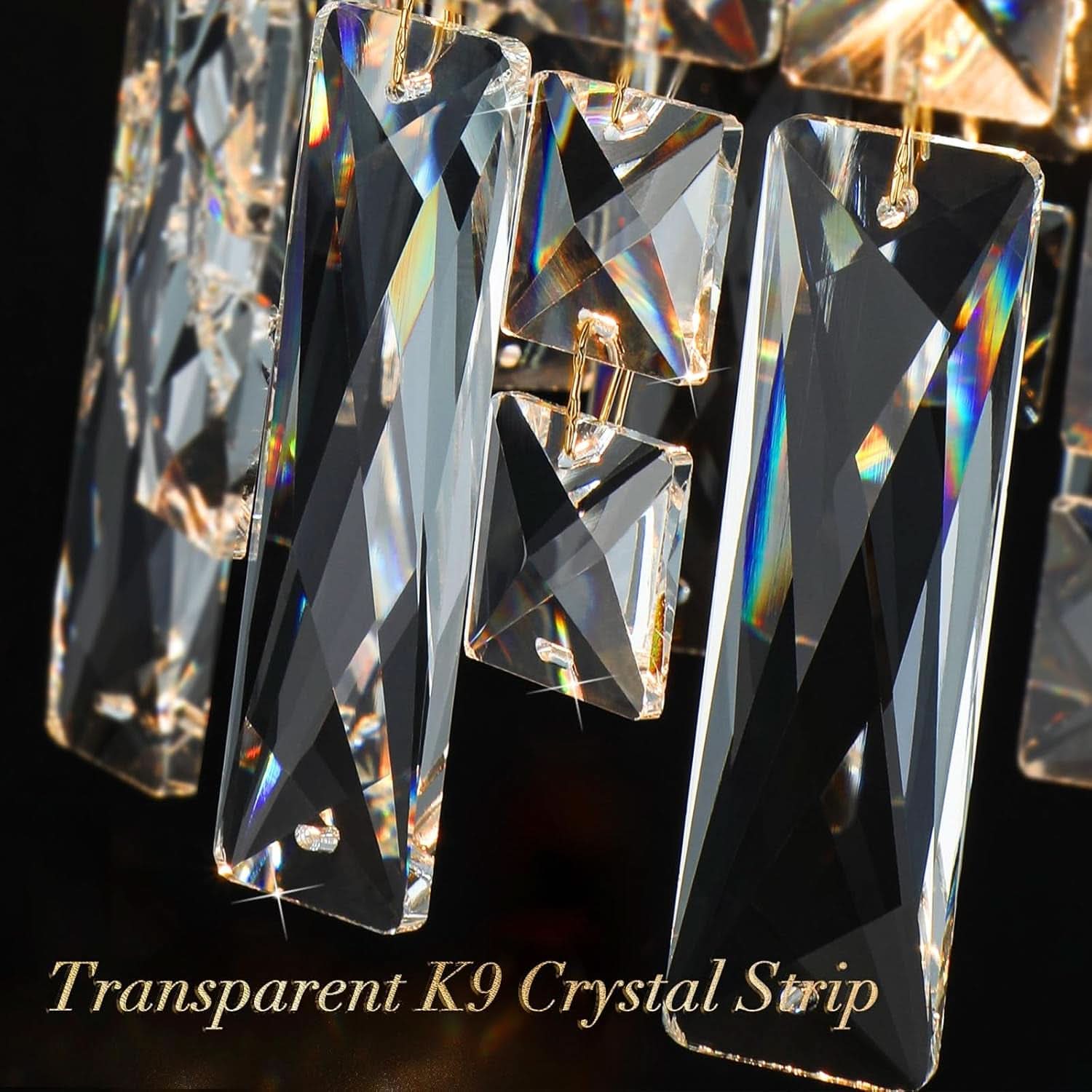 Elegant Gold Crystal Chandelier 24 Inch Illumination