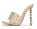 Cape Robbin Catana Scarpe Tacchi A Spillo Nude Beige Con Tacco Dorato 5 Pollici
