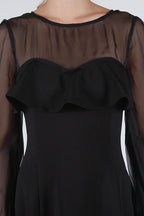 Vestito Nero SOKY SOKA Maniche Lunghe Modello 53016 1