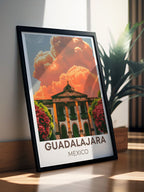 Guadalajara Print - Hospicio CabaÃ±as Wall Art - Mexico Framed Art - Mexico Vintage Poster-3