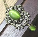 European and American ethnic style imitation beeswax color shell long sweater chain autumn and winter retro water drop necklace jewelry wholesale