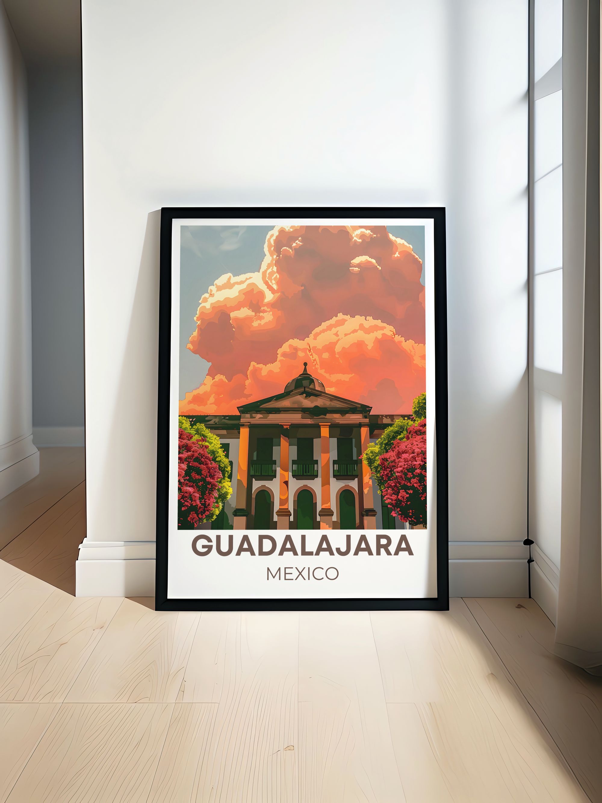 Guadalajara Print - Hospicio CabaÃ±as Wall Art - Mexico Framed Art - Mexico Vintage Poster-0