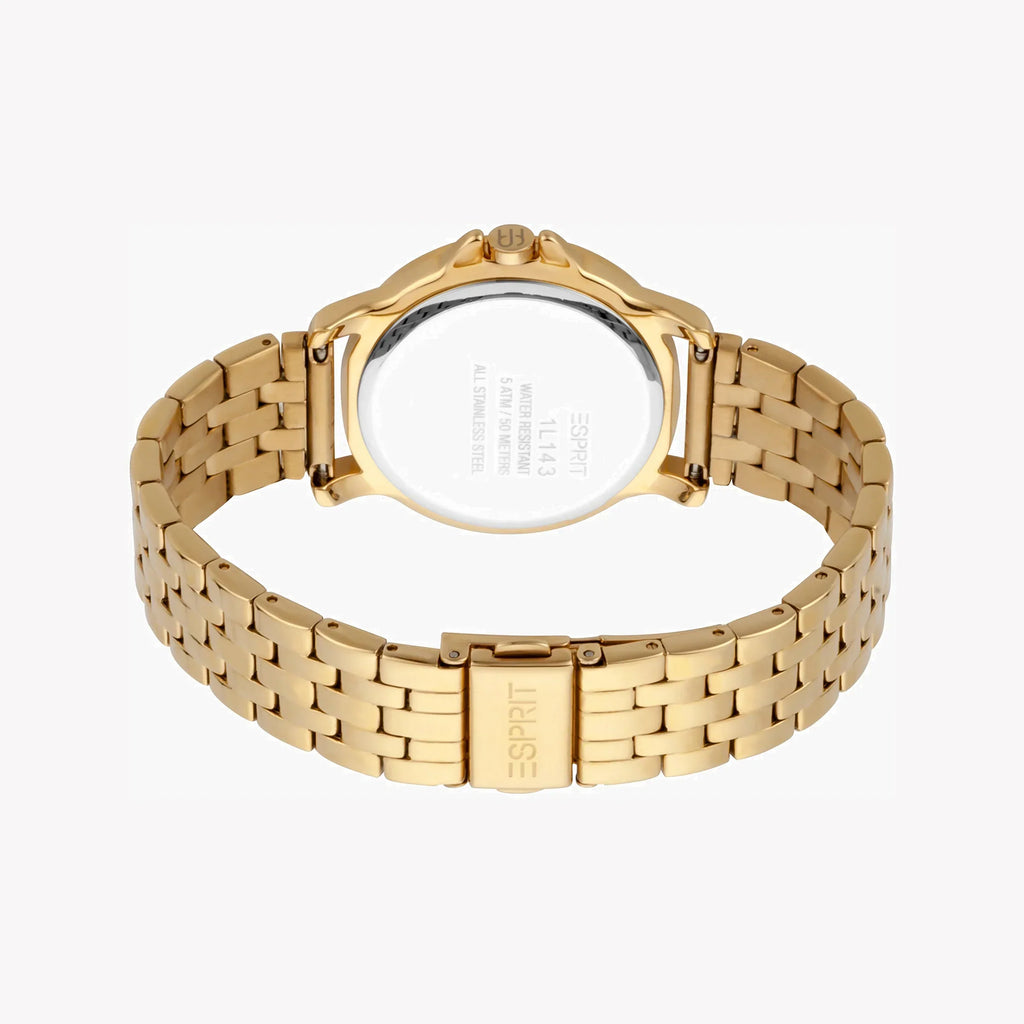 Esprit Women's Gold Stainless Steel Watch, Silver Dial | ES1L143M1065-2