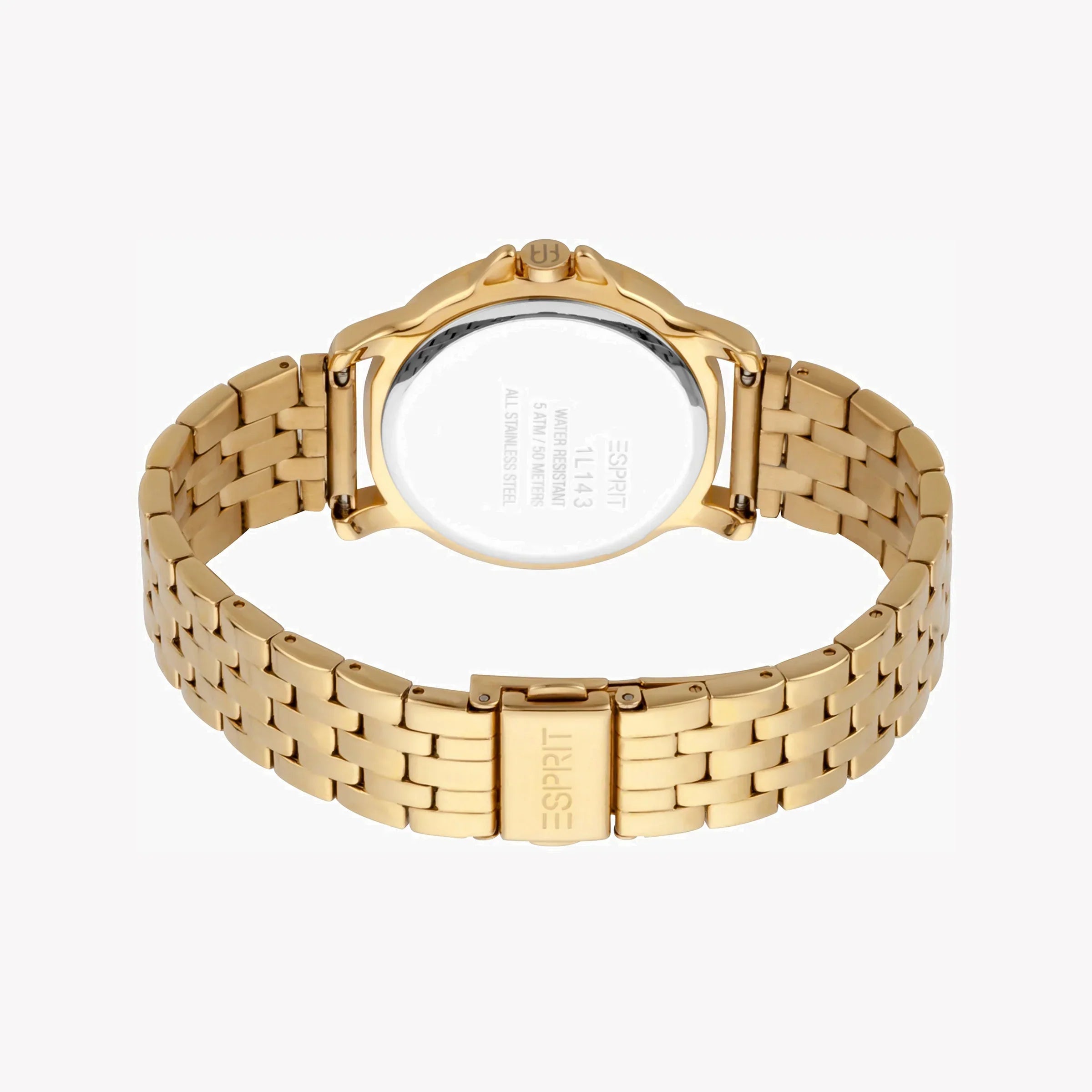 Esprit Women's Gold Stainless Steel Watch, Silver Dial | ES1L143M1065-2