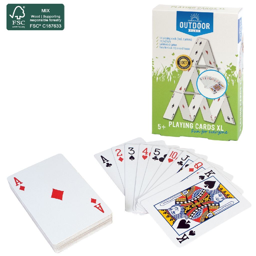 Carte Giganti Per Esterno 54 Carte Da Gioco Laminata