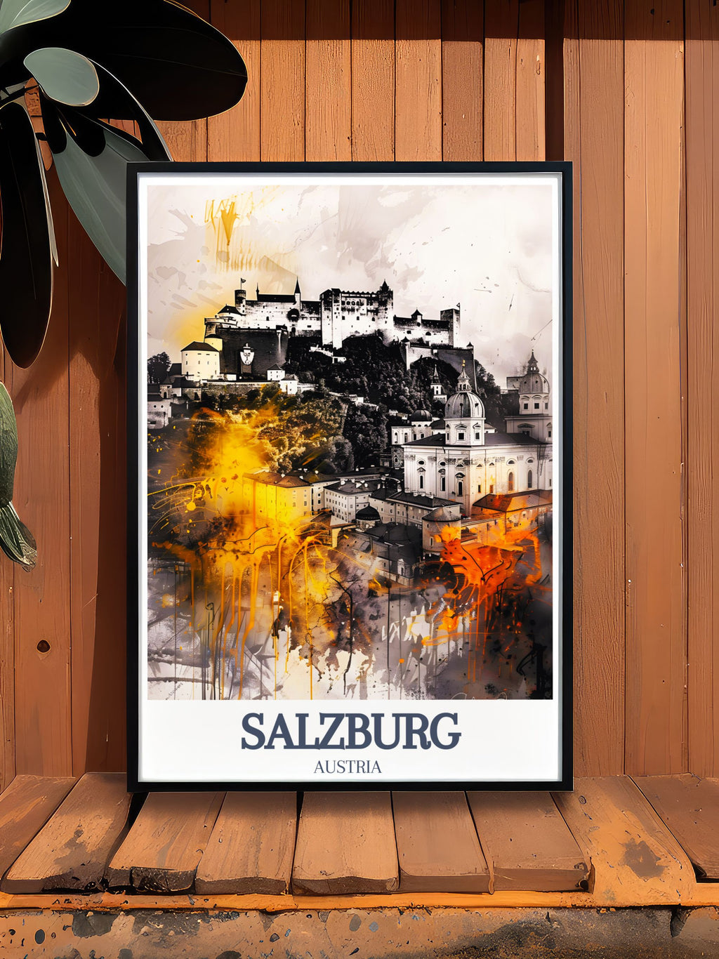 Salzburg Poster Print - Hohensalzburg Fortress Poster - Mirabell Palace Art - Salzburg Poster Print - Salzburg Poster Print - Austria Living Room Decor-3