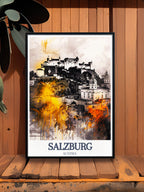 Salzburg Poster Print - Hohensalzburg Fortress Poster - Mirabell Palace Art - Salzburg Poster Print - Salzburg Poster Print - Austria Living Room Decor-3