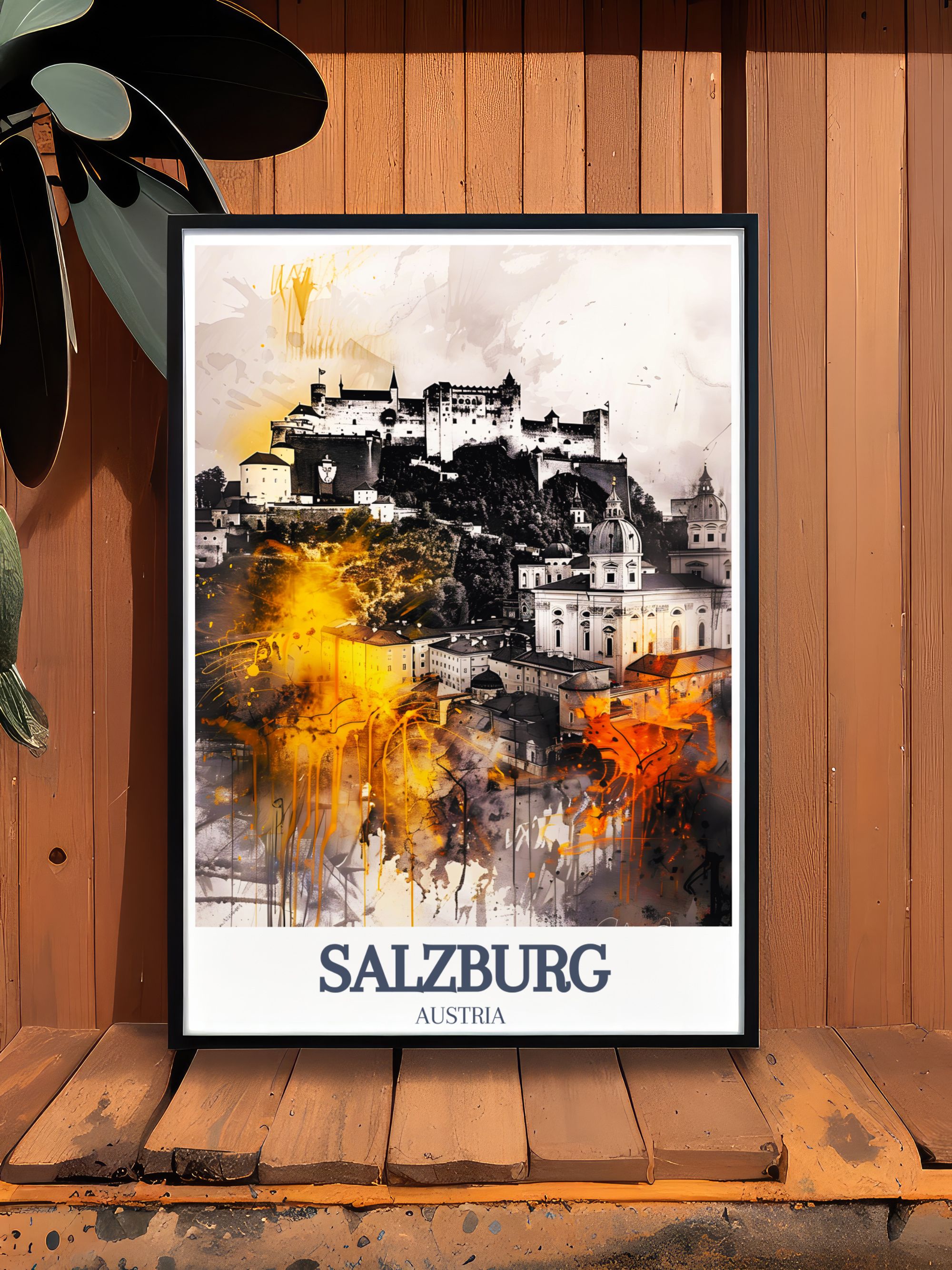 Salzburg Poster Print - Hohensalzburg Fortress Poster - Mirabell Palace Art - Salzburg Poster Print - Salzburg Poster Print - Austria Living Room Decor-3