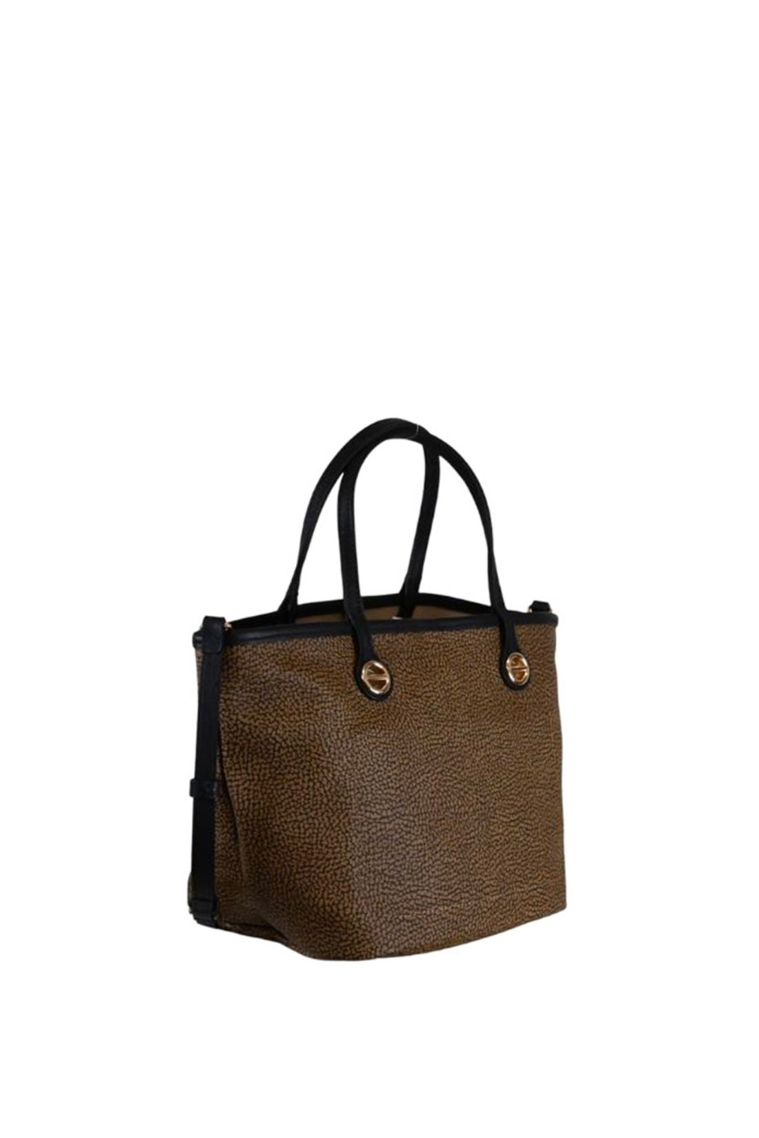 BORBONESE - Flight Small Shopper con Tracolla in Canvas OP