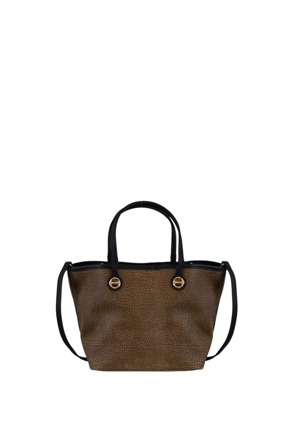BORBONESE - Flight Small Shopper con Tracolla in Canvas OP