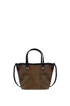 BORBONESE - Flight Small Shopper con Tracolla in Canvas OP