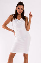 Abito Strapless Bianco Con Pizzo EMAMODA 49004 1 Taglie S M L XL
