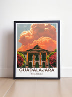 Guadalajara Print - Hospicio CabaÃ±as Wall Art - Mexico Framed Art - Mexico Vintage Poster-1