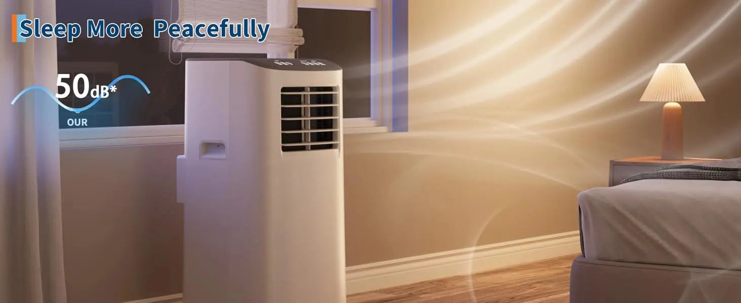 Condizionatore d'aria portatile 3 in 1, unità AC portatile da 8.000 BTU con funzione di raffreddamento, deumidificatore e ventola per ambienti fino a 350 piedi quadrati con telecomando, modalità sleep, timer 24 ore e kit pe