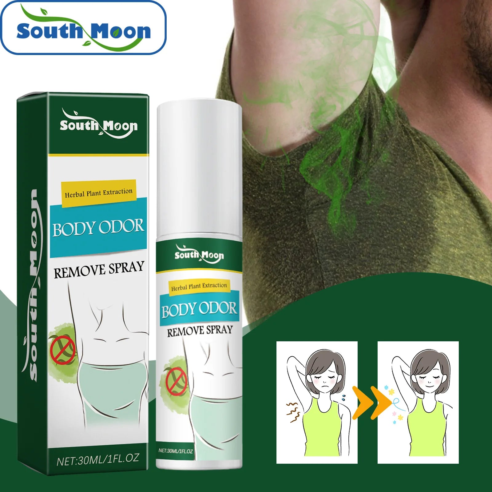 Lightly Scented Body Freshening Deodorant Spray Removes Sweat and Body Odor Refreshing and  Comfortable Daily Skin Care Spray