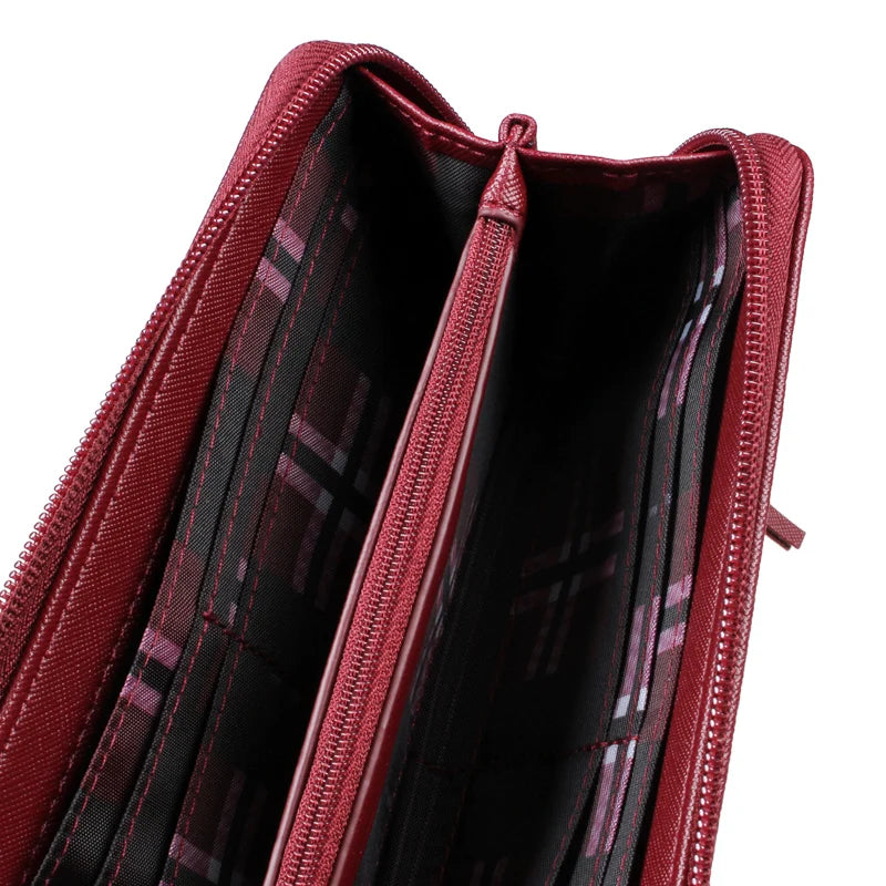 Portafogli da donna Porta carte di credito lungo di alta qualità Portafoglio classico da donna con cerniera per donna 5545B