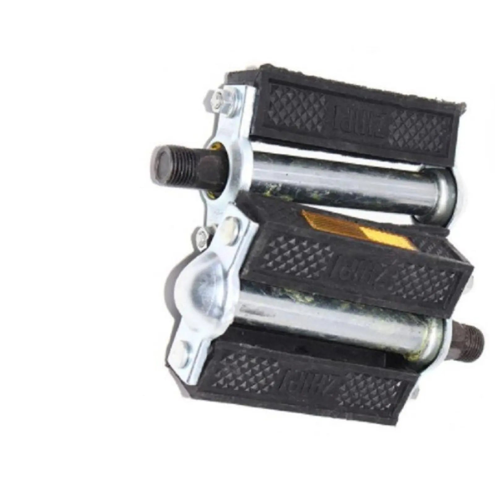 Pedali per Bicicletta Tradizionali, Ferro e Gomma, Doppio Cuscinetto, Antiscivolo Testurizzato, Stile Vintage, Adatti per 26cm e 28cm