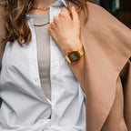 CASIO VINTAGE Mod. BLUETOOTH® SMARTPHONE LINK - GOLD - built-in accelerometer senses body movements + steps counter - GOLD