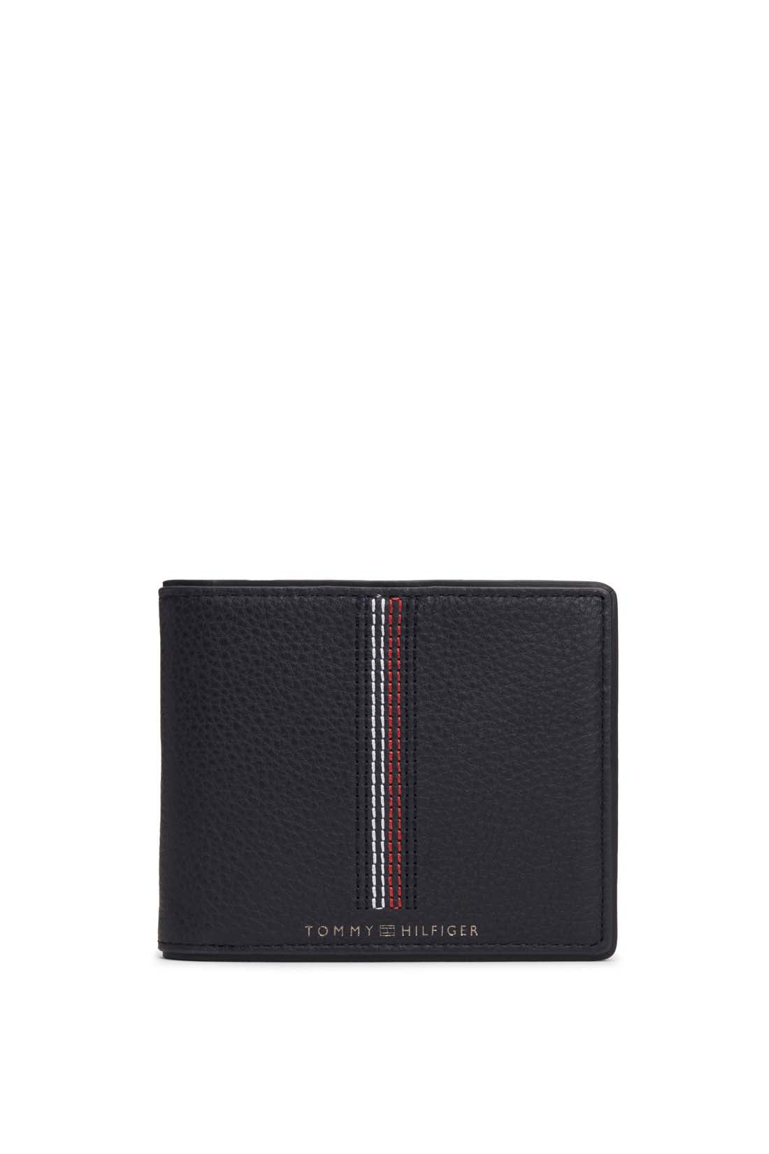 TOMMY HILFIGER - Men's bifold wallet with iconic stitching  - Size One size